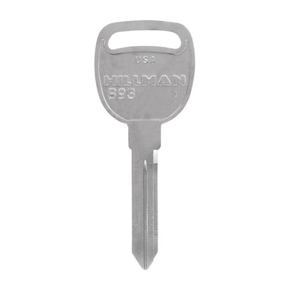 HILLMAN Traditional Key Automotive Key Blank Double For GM Silver
