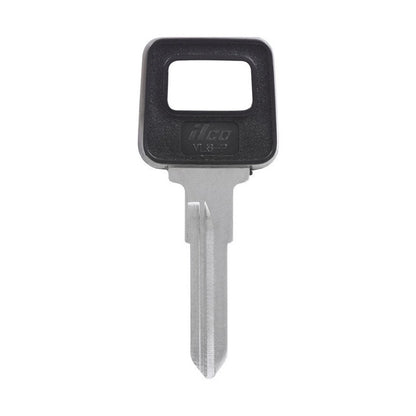 HILLMAN Traditional Key Automotive Key Blank Double For Volvo Black/Silver