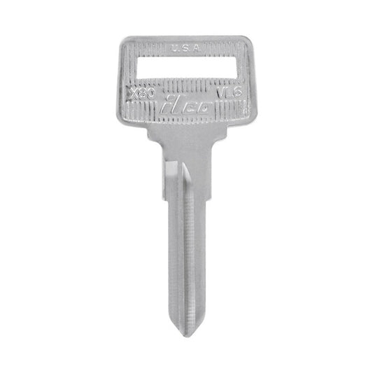 HILLMAN Traditional Key Automotive Key Blank Double For Volvo Silver