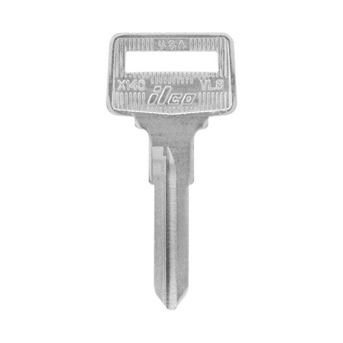 HILLMAN Traditional Key Automotive Key Blank Double For Volvo Silver