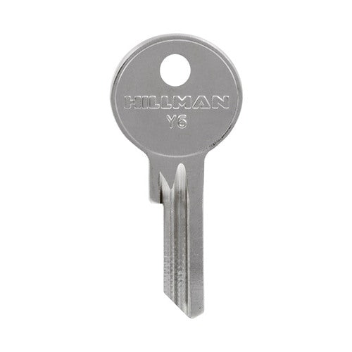 HILLMAN Traditional Key Automotive Key Blank Single Black/Silver