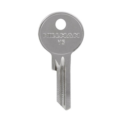 HILLMAN Traditional Key Automotive Key Blank Single Black/Silver