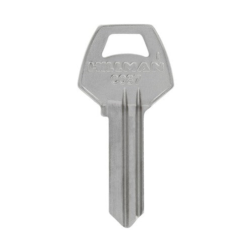 HILLMAN Traditional Key Automotive Key Blank Single For Corbin Silver