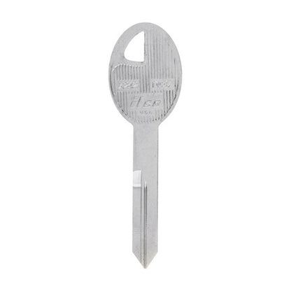 HILLMAN Traditional Key Automotive Universal Key Blank Double For Nissan Silver