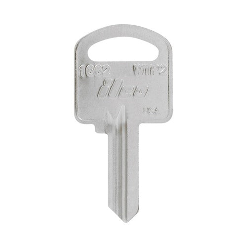 HILLMAN Traditional Key House/Office Key Blank 1662 Double For Yale Locks Silver