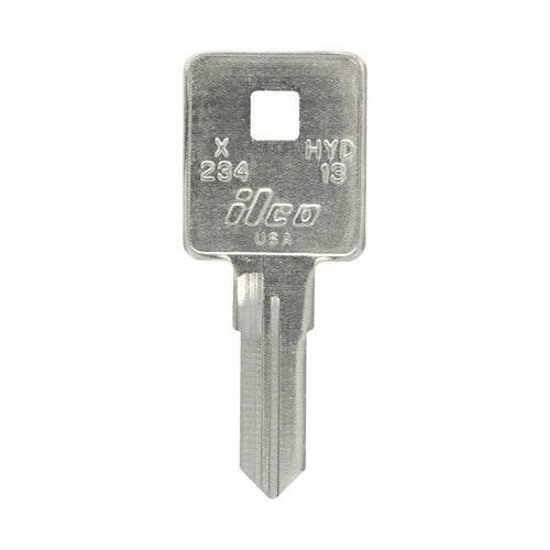 HILLMAN Traditional Key Motorcycle Key Blank HYD-13 Double For Harley Silver