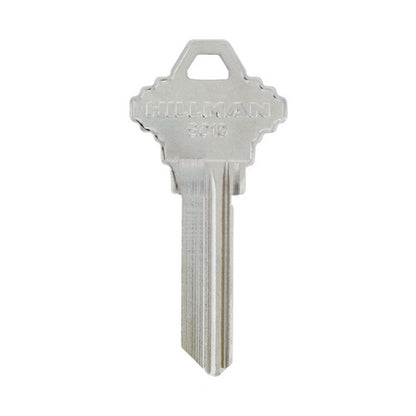 HILLMAN Traditional Silver House/Office Key Blank 125 Single For Schlage Locks Silver