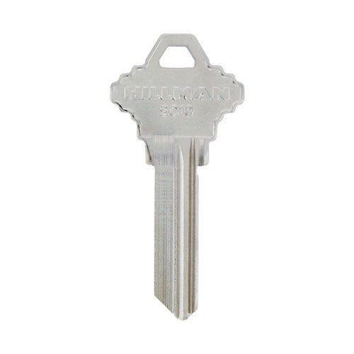 HILLMAN Traditional Silver House/Office Key Blank 125 Single For Schlage Locks Silver