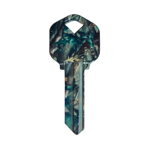 HILLMAN Wackey Green Camo House/Office Universal Key Blank Single Green