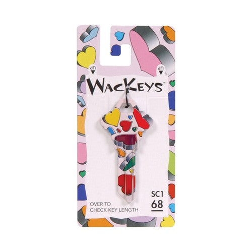 HILLMAN Wackey Hearts House/Office Universal Key Blank Single