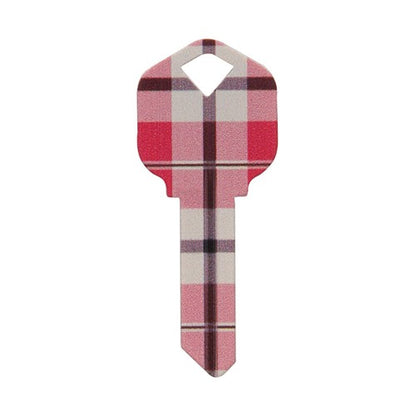 HILLMAN Wackey Plaid House/Office Universal Key Blank Single
