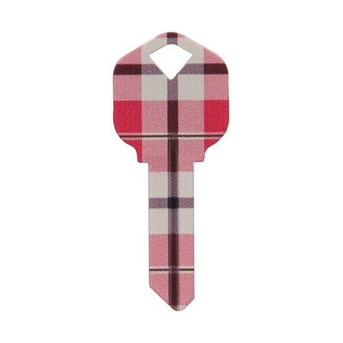 HILLMAN Wackey Plaid House/Office Universal Key Blank Single