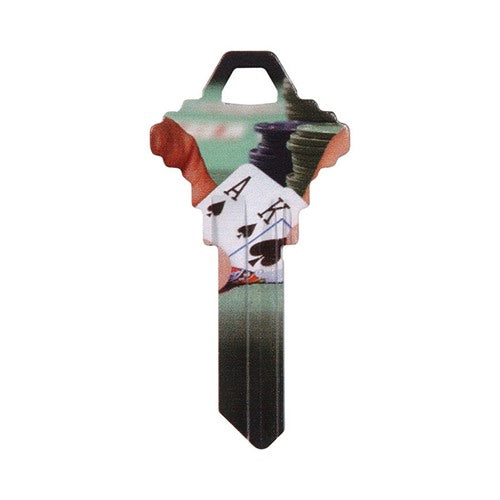 HILLMAN Wackey Poker House/Office Universal Key Blank Single