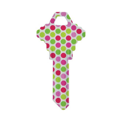 HILLMAN Wackey Polka Dots House/Office Universal Key Blank Single