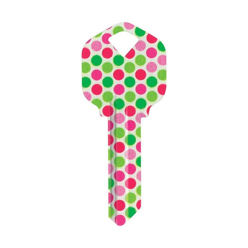 HILLMAN Wackey Polka Dots House/Office Universal Key Blank Single