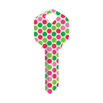HILLMAN Wackey Polka Dots House/Office Universal Key Blank Single