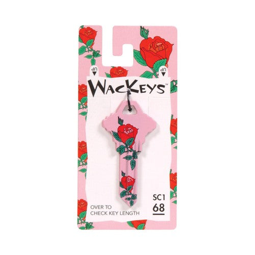 HILLMAN Wackey Rose House/Office Universal Key Blank Single Red