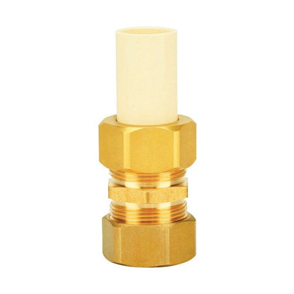 Homewerks Schedule 40 3/4 in. Compression X 3/4 in. Compression CPVC/Brass Adapter Coupling — Model 546-34-78-B