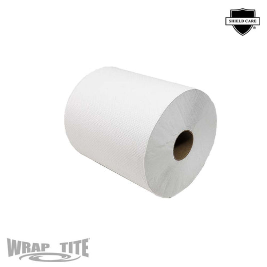 WrapTite Hardwound Roll Towels 600 ft White 12 Rolls