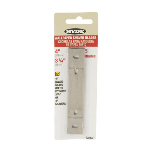 Hyde 4 in. W Silver Steel Shaver Blade