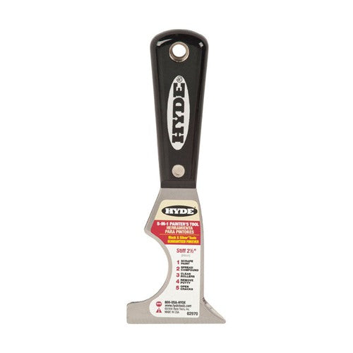 Hyde Black & Silver 2-1/2 in. W Steel 5-in-1 Multi-Purpose Scraper Tools