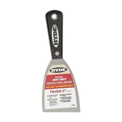 Hyde Black & Silver 3 in. W Carbon Steel Chiseled-Edge Paint Scraper