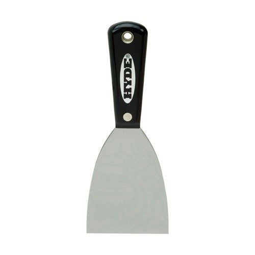 Hyde Black & Silver 3 in. W Carbon Steel Chiseled-Edge Paint Scraper