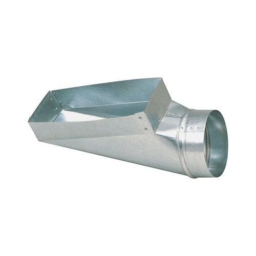 Imperial 10 in. H X 6 in. W Silver Galvanized Steel Straight Center End Boot — Depth 4