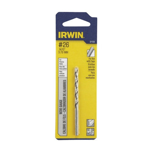 IRWIN #26 X 3 in. L High Speed Steel Jobber Length Wire Gauge Bit Straight Shank 1 pk