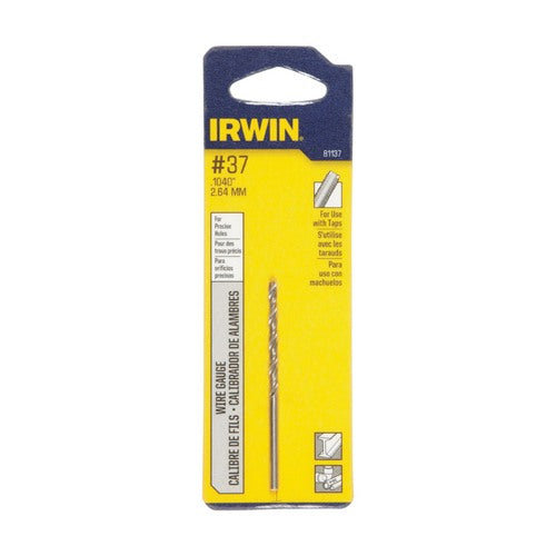 IRWIN #37 X 2-1/2 in. L High Speed Steel Jobber Length Wire Gauge Bit Straight Shank 1 pk