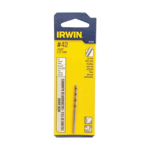 IRWIN #42 X 2-1/4 in. L High Speed Steel Wire Gauge Bit Straight Shank 1 pc