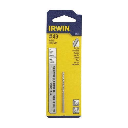 IRWIN #46 X 2-1/8 in. L High Speed Steel Wire Gauge Bit Straight Shank 1 pc