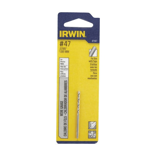 IRWIN #47 X 2 in. L High Speed Steel Jobber Length Wire Gauge Bit Straight Shank 1 pk