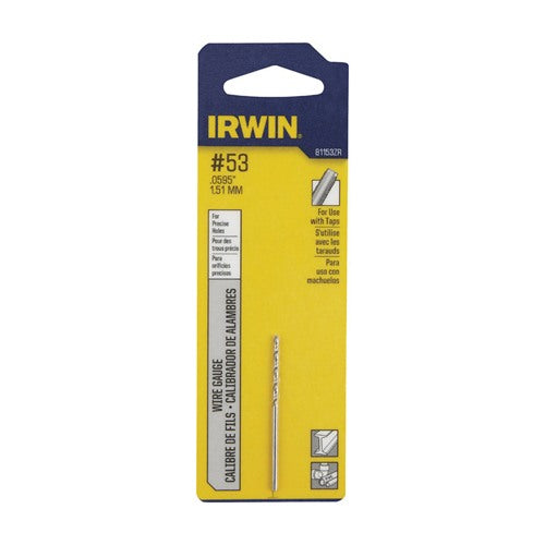 IRWIN #53 X 1-7/8 in. L High Speed Steel Jobber Length Wire Gauge Bit Straight Shank 1 pk