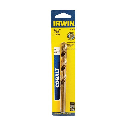 IRWIN 7/16 in. X 5-1/2 in. L Cobalt Alloy Steel Drill Bit Straight Shank 1 pc