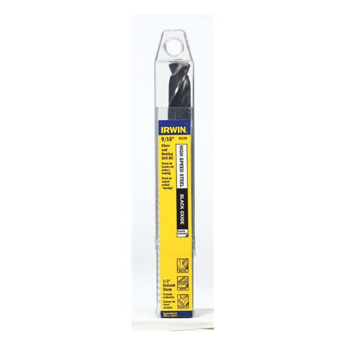 IRWIN 9/16 in. X 6 in. L High Speed Steel Drill Bit Straight Shank 1 pc