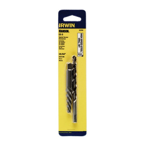 IRWIN Hanson 19/64 in. X 4-3/8 in. L High Speed Steel Drill Bit Set 3-Flat Shank 1 pc