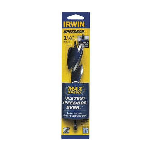 IRWIN Speedbor 1-1/8 in. X 6 in. L Carbon Steel Wood Boring Bit Quick-Change Hex Shank 1 pc