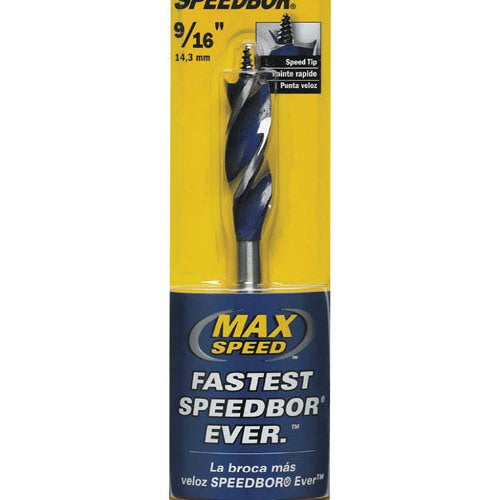 IRWIN Speedbor 9/16 in. X 6 in. L Carbon Steel Wood Boring Bit Quick-Change Hex Shank 1 pc