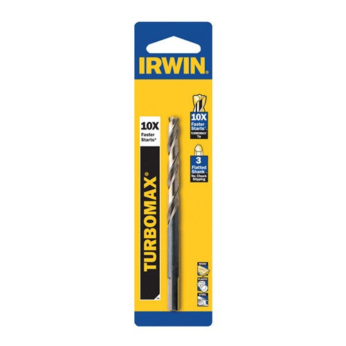 IRWIN Turbomax 3/16 in. X 3-1/2 in. L High Speed Steel Drill Bit Straight Shank 1 pc