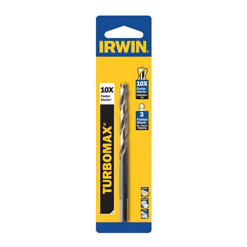 IRWIN Turbomax 7/64 in. X 2-5/8 in. L High Speed Steel Drill Bit Straight Shank 2 pc