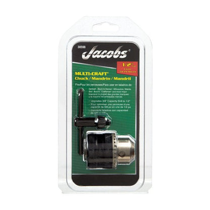Jacobs 1/2 in. Drill Chuck 1/2 in. 3-Flat Shank 1 pc
