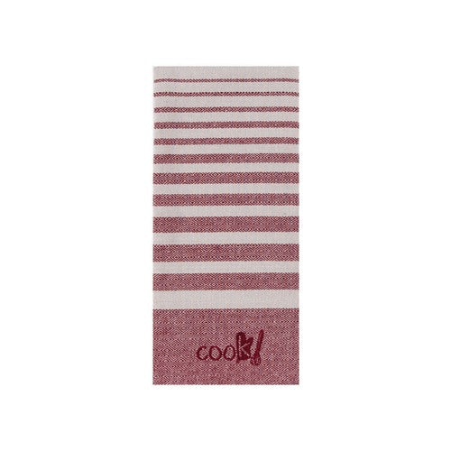 Kay Dee Cooks Kitchen Marsala Cotton Embroidered Tea Towel 1 pk