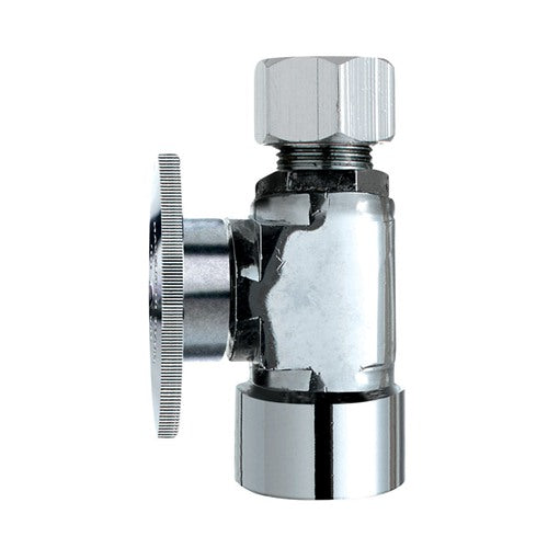 Keeney FIP Compression Brass Straight Stop Valve