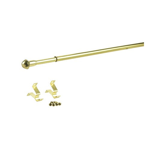 Kenney Brass Gold Traditional/Transitional Curtain Rod 28 in. L X 48 in. L