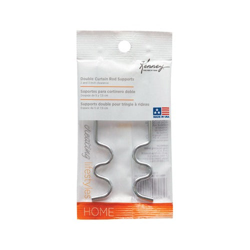 Kenney Silver Traditional/Transitional Curtain Rod Support Hook n/a in. L