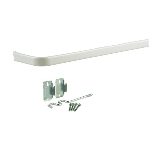 Kenney White Traditional/Transitional Curtain Rod 48 in. L X 86 in. L