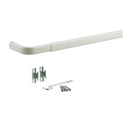Kenney White Traditional/Transitional Curtain Rod 48 in. L X 86 in. L