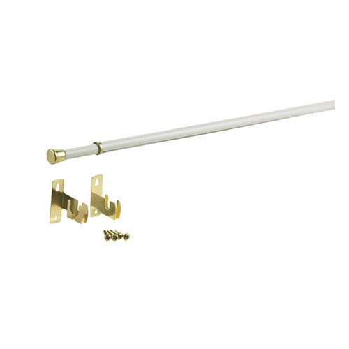 Kenney White Traditional/Transitional Sash Rod 28 in. L X 48 in. L