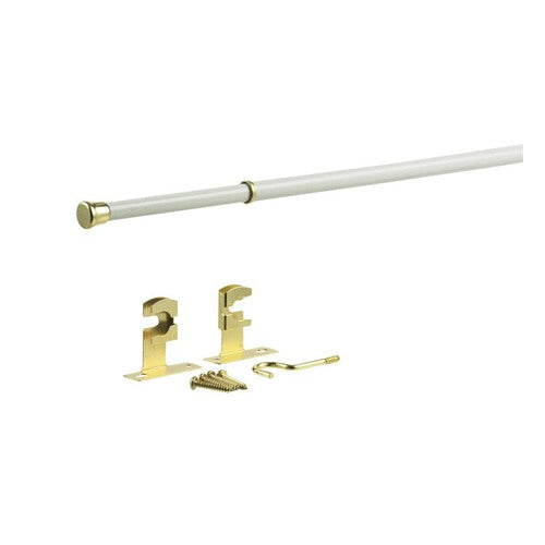 Kenney White Traditional/Transitional Sash Rod 48 in. L X 84 in. L